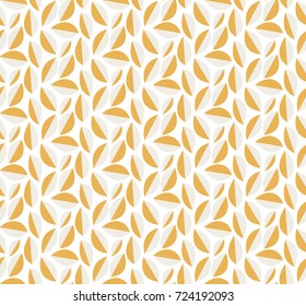 Abstract Leaves Tiles Seamless Vector Pattern. Geometric floral texture. Repeating background.