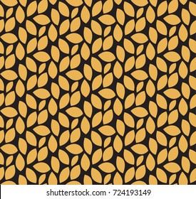 Abstract Leaves Tiles Seamless Vector Pattern. Geometric floral texture. Repeating background.
