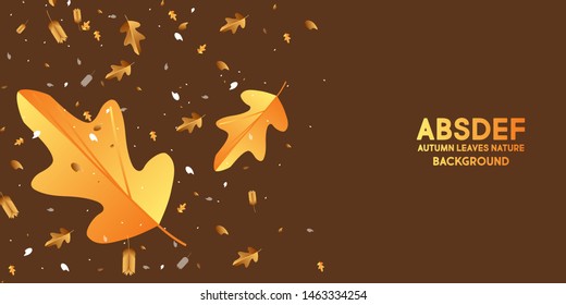 Abstract leaves of twigs background autumn orange yellow and brown