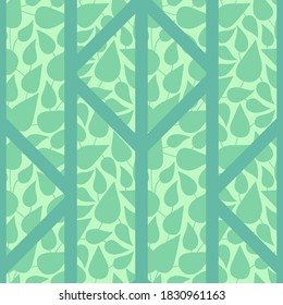 Abstrakte Blätter, Vektornahtloses Muster, Tapeten, Hintergründe