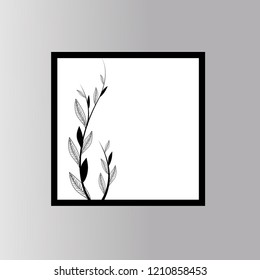 ABSTRACT LEAVES WALL DECORATION VECTOR TEMPLATE / WALL STICKER / BANNER