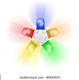 Abstract leds star