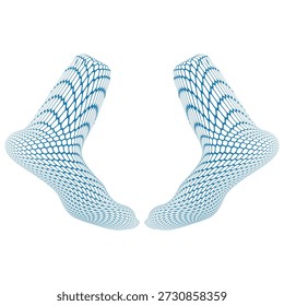 Ícone de formas de malha de vetor de perna abstrata