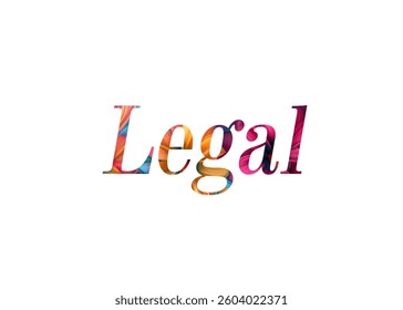 Abstract Legal Text Effect Design White Background