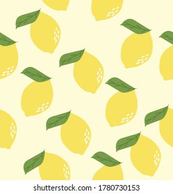 Abstract lemon background Summer seamless pattern