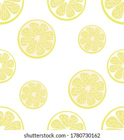 Abstract lemon background Summer slice of a lemon seamless pattern