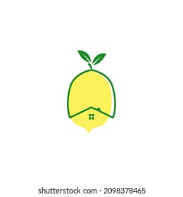 limón abstracto, lima frutal con logotipo doméstico vectorial ilustración de diseño gráfico