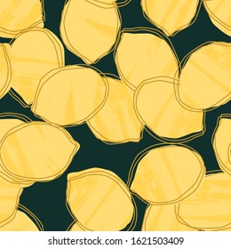 Abstract lemon modern vector seamless pattern.