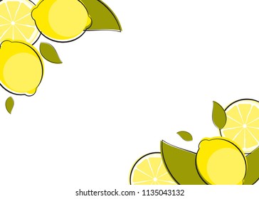 Abstract Lemon Natural Background Vector Illustration EPS10