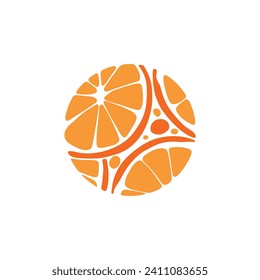 Abstract Lemon pattern logo flat vector design template. Vector illustration
