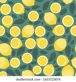 Abstract Lemon Seamless Pattern Background Vector Illustration EPS10