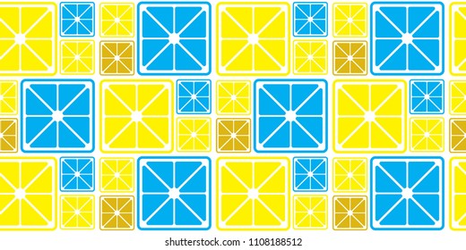 ABSTRACT LEMON SEAMLESS VECTOR PATTERN. FRESH SUMMER FEELING PATTERN.