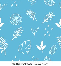 abstract lemon vector seamless pattern