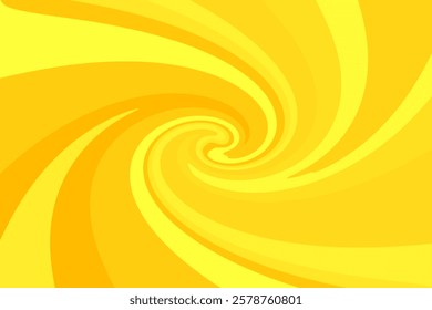 Abstract lemon yellow color vortex backdrop, wavy anime background. Cute light yellow waves wallpaper. Groovy backdrop for presentation, social media, poster, web banner