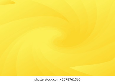 Abstract lemon yellow color vortex backdrop, wavy anime background. Cute light yellow waves wallpaper. Groovy backdrop for presentation, social media, poster, web banner