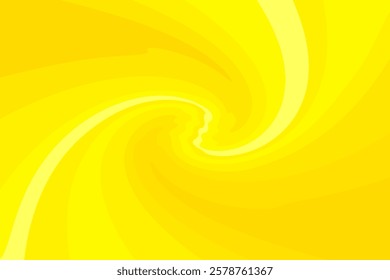 Abstract lemon yellow color vortex backdrop, wavy anime background. Cute light yellow waves wallpaper. Groovy backdrop for presentation, social media, poster, web banner