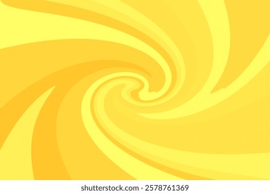 Abstract lemon yellow color vortex backdrop, wavy anime background. Cute light yellow waves wallpaper. Groovy backdrop for presentation, social media, poster, web banner