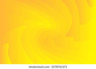 Abstract lemon yellow color vortex backdrop, wavy anime background. Cute light yellow waves wallpaper. Groovy backdrop for presentation, social media, poster, web banner