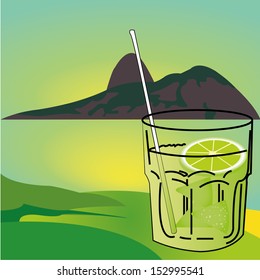 abstract lemonade on special Brazil background