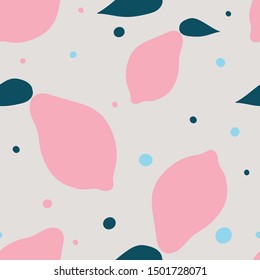 Abstract lemons repeat seamless pattern print for wallpaper, background, pillows, phone cases, decor, curtains, bags.