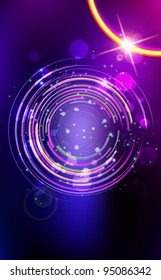 Abstract lens  flare  background. Vector illustration.