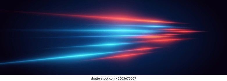 Abstract lens flare fire trace.Light speed.Neon light effect swirl and speed.Vector.EPS 10.