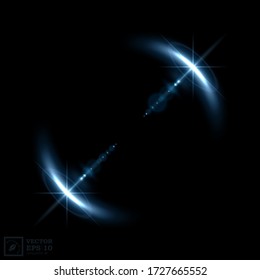 Abstract Lens Flare Light Effect. Isolated Vector Illustration