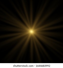 Abstract lens flare light over black background