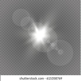 Abstract lens gold front solar flare transparent special light effect design. Vector motion blur glare glow.vector illustration.