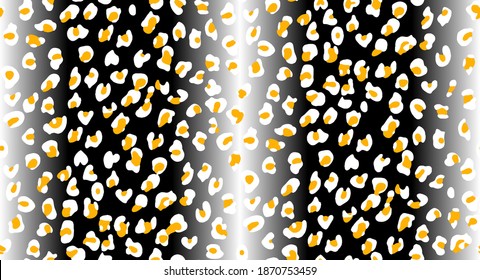 Abstract leopard animal skin with gradient seamless background Pattern. Repeatable Vector template.