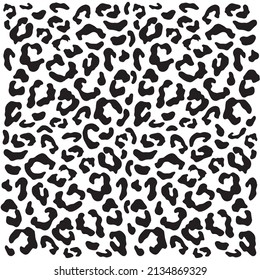 Resumen Diseño de patrón de piel animal leopardo, jaguar, leopardo, chita, pito negro y blanco Ilustración de vectores de fondo