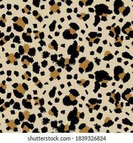 Seamless Faux Leopard Skin Pattern Black Stock Vector (Royalty Free ...