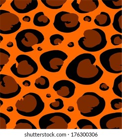 Abstract leopard / cheetah skin seamless pattern, animal background, vector illustration