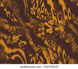 Abstract Leopard Cheetah Zebra Stripes Mixed Animal Skin Shapes Geometric Brush Strokes Seamless Vector Pattern Isolated Background