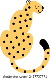 Abstract Leopard Handdrawn Vector Illustration