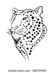abstract  Leopard  head