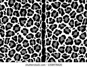 Abstract Leopard pattern print with mid vertical spine design. Seamless Leopard pattern design, vector illustration background. Fur animal skin design illustration for web, fashion, textile, print, an