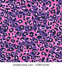 
Abstract leopard pattern. Trendy seamless vector print. Animal texture. Black spots on colorful background. Cheetah skin imitation for painted on clothes or fabric.