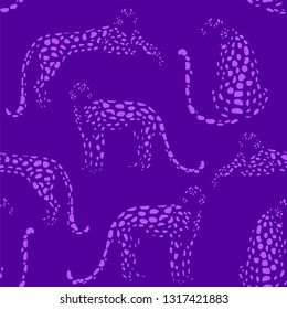 Abstract leopard pattern. Vector seamless texture. Trendy Illustration.