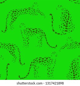 Abstract leopard pattern. Vector seamless texture. Trendy Illustration.