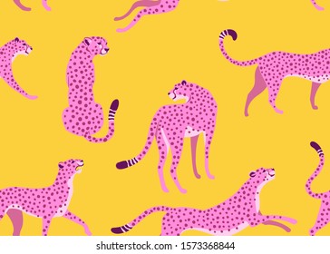 Abstract leopard pattern. Vector seamless texture. Trendy Illustration.