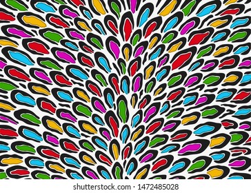 Abstract leopard peacock pattern. Vector illustration background. For print, textile, web, home decor, fashion, surface, graphic design