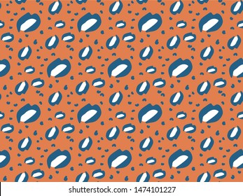abstract leopard print pattern for textile/background/cover and other/orange/blue