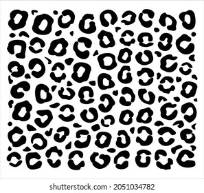 abstract leopard print pattern, vector illustration