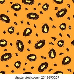 Abstract leopard seamless pattern. Animal background, grange style. Vector illustration