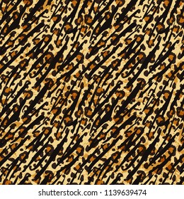 Abstract Leopard seamless pattern with diagonal lines. Vector background for fabric,textile, wrapping. 