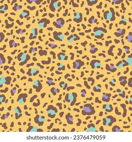 Abstract Leopard skin effect seamless vector pattern. Design for use background Textile all over fabric print wrapping paper and others.

