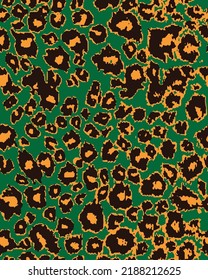 Abstract leopard skin pattern, animal leather seamless design