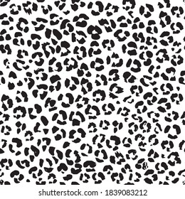 Abstract leopard skin seamless pattern design. Jaguar, leopard, Cheetah, Panther. Black and white seamless camouflage background.