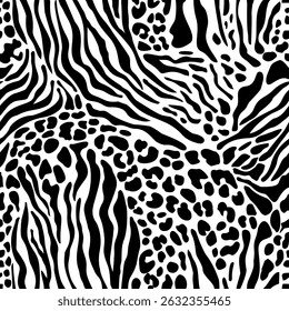 Abstrato Leopardo Pele Sem Costura Padrões. Impressão animal. Ornamento folclore geométrico para fundo, têxtil, banner, capa, papel de parede. Ilustração vetorial.